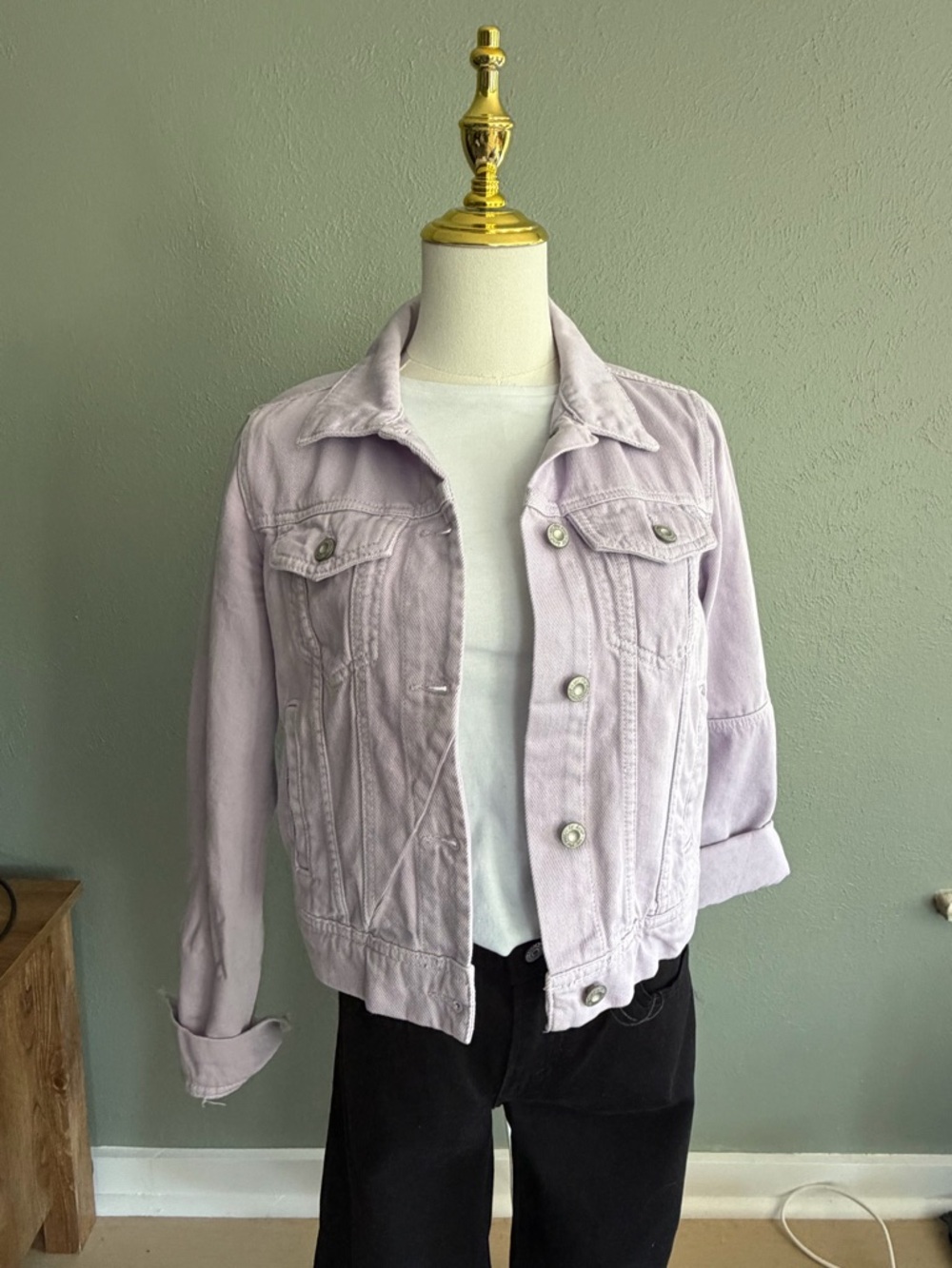 We the Free Rumors Denim Jacket Free People Lilac Size XS